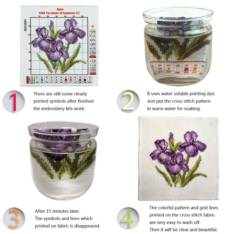 ITSTITCH Printed Cross Stitch Kits 11CT 16X16 inch 100% Cotton Holiday Gift DIY Embroidery Starter Kits Easy Patterns Embroidery for Girls Crafts DMC Stamped Cross-Stitch Supplies Needlework Sunflower - Image 5